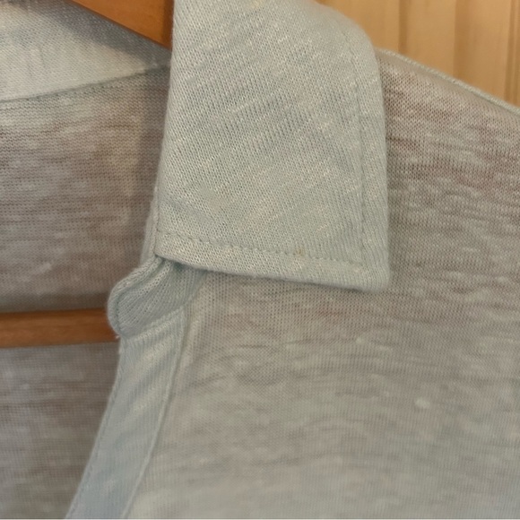 Chico's Linen Button Mint Top. Size Medium/Chico’s 1. - Picture 6 of 11